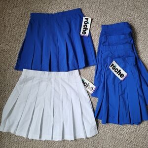 Blue and White Pleated Skirts .lot Of 6.